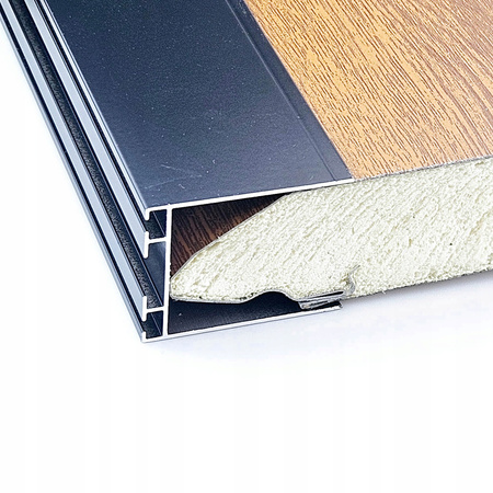 Profil aluminiowy górny dolny do bramy garażowej czarny, h = 55 mm - 0,5 m
