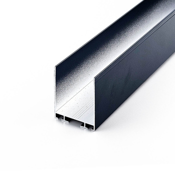 Profil aluminiowy górny dolny do bramy garażowej czarny, h = 55 mm - 0,5 m