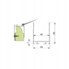 Profil aluminiowy górny dolny do bramy garażowej czarny, h = 55 mm - 0,5 m