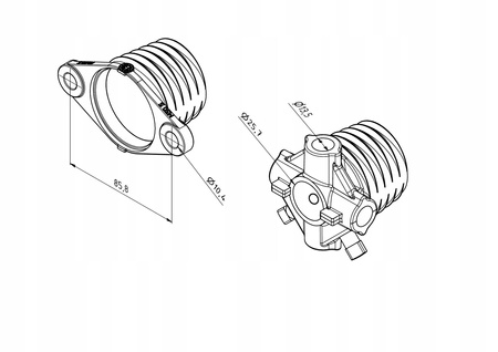 Sprężyna do bramy segmentowej 5.5/50/800 - zestaw, prawa oraz lewa.