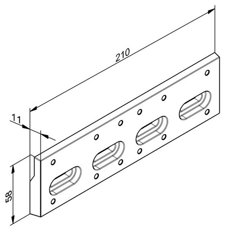 Podstawa mocowania samozamykacza - 1034BSN