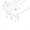 Okucie boczne panela. L = 495 mm, ocynkowane, perforowane, uniwersalne